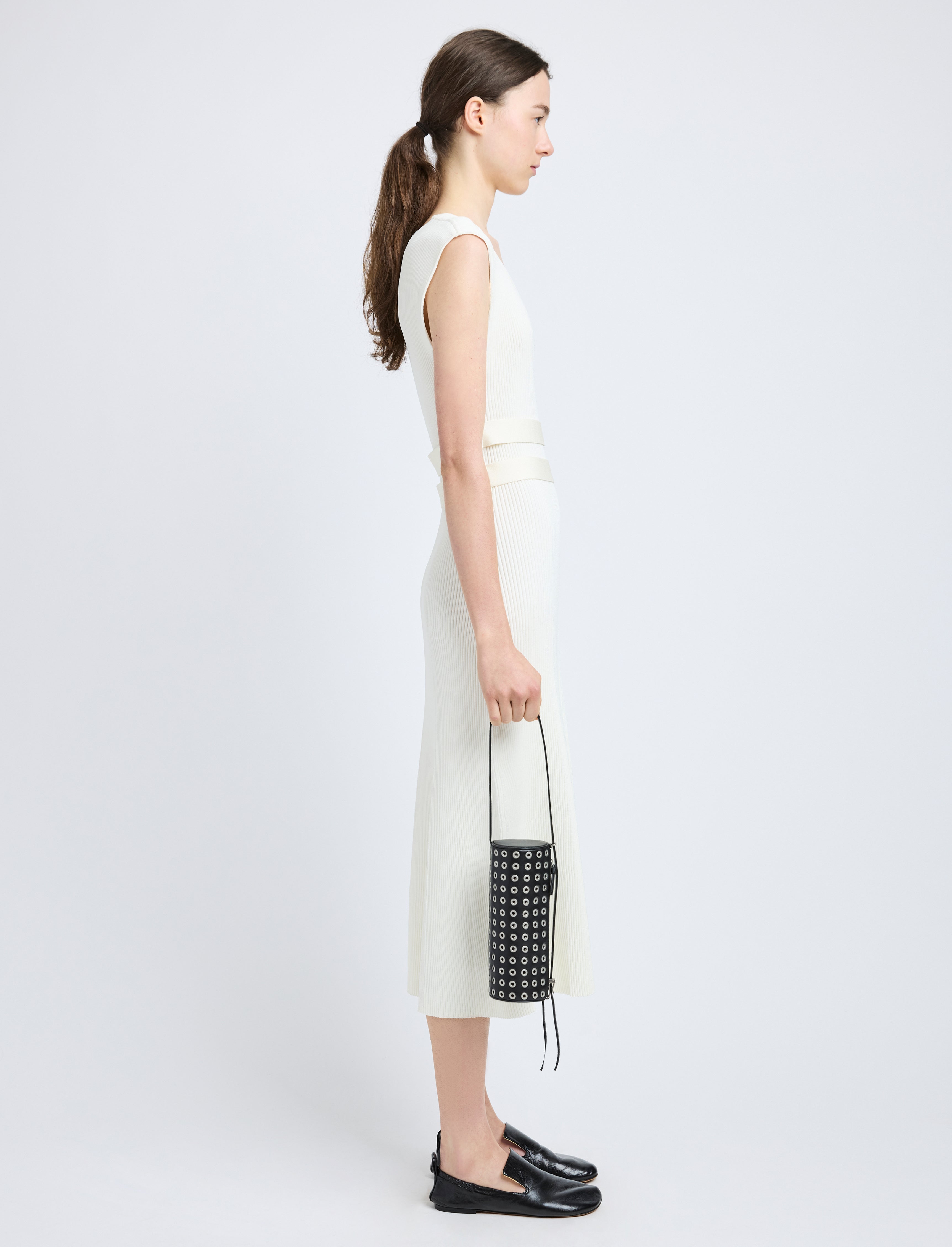 Silo Bag in Eyelet Covered Nappa