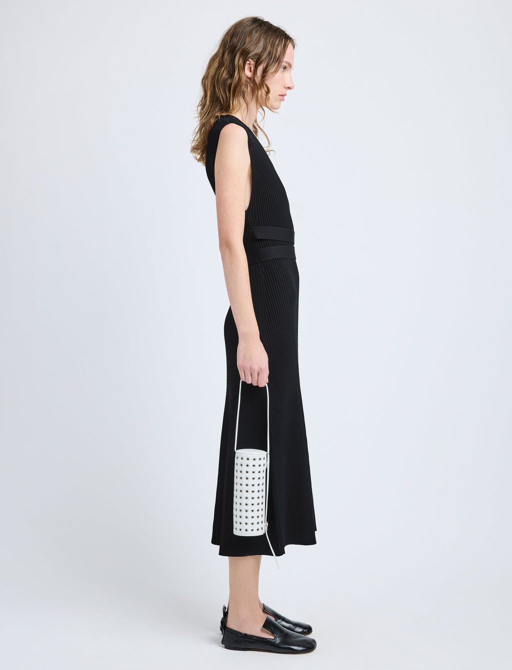 Silo Bag in Eyelet Covered Nappa