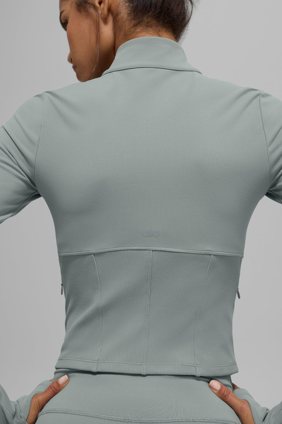 Airbrush Corset Full Zip Jacket - Lunar Grey