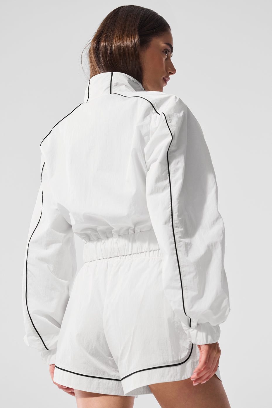 Motivate Full-Zip Track Jacket - White/Black