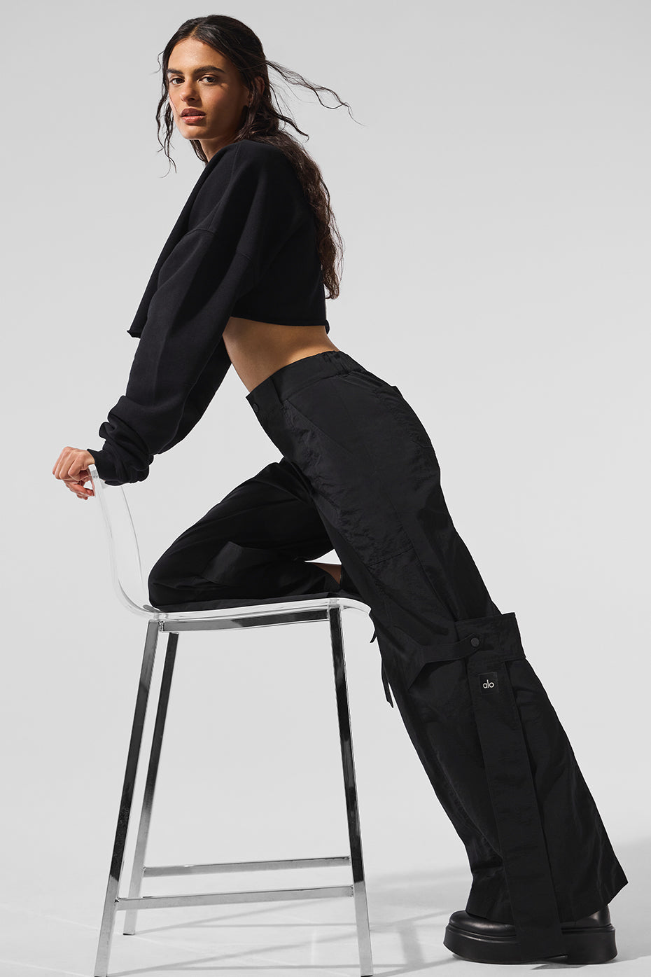 High-Waist Voyager Trouser - Black