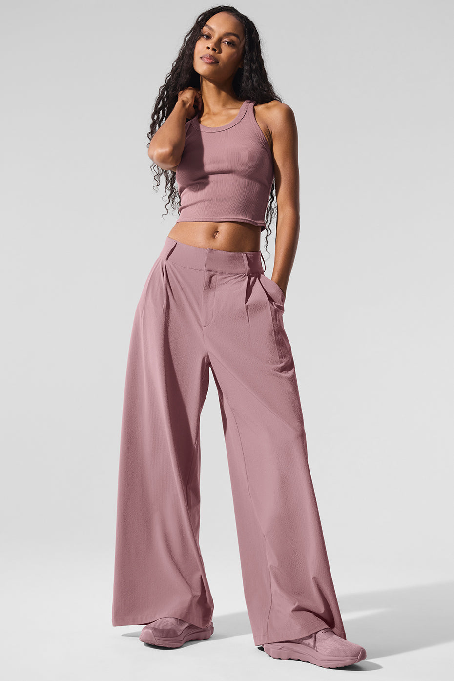 High-Waist Dreamscape Trouser (Regular) - Smoky Quartz