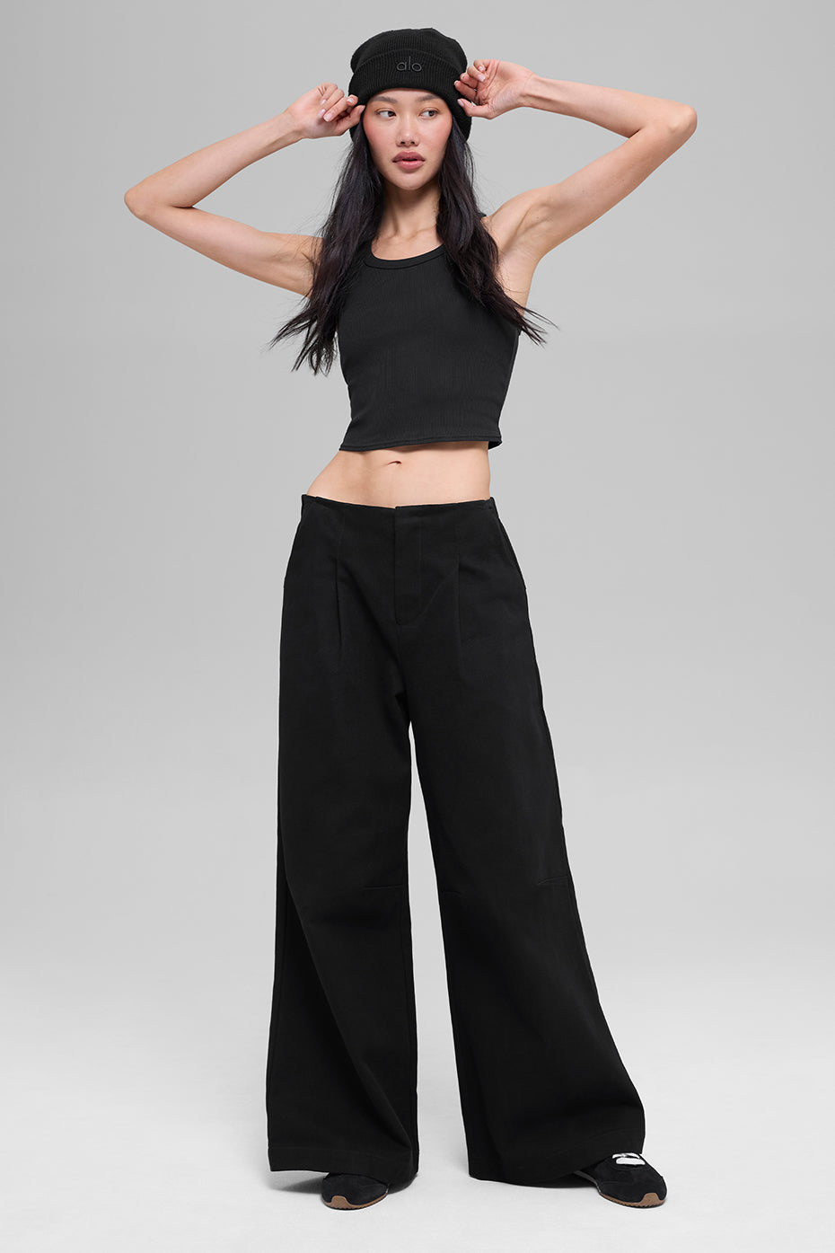 High-Waist Main Character Wide Leg Trouser - Black