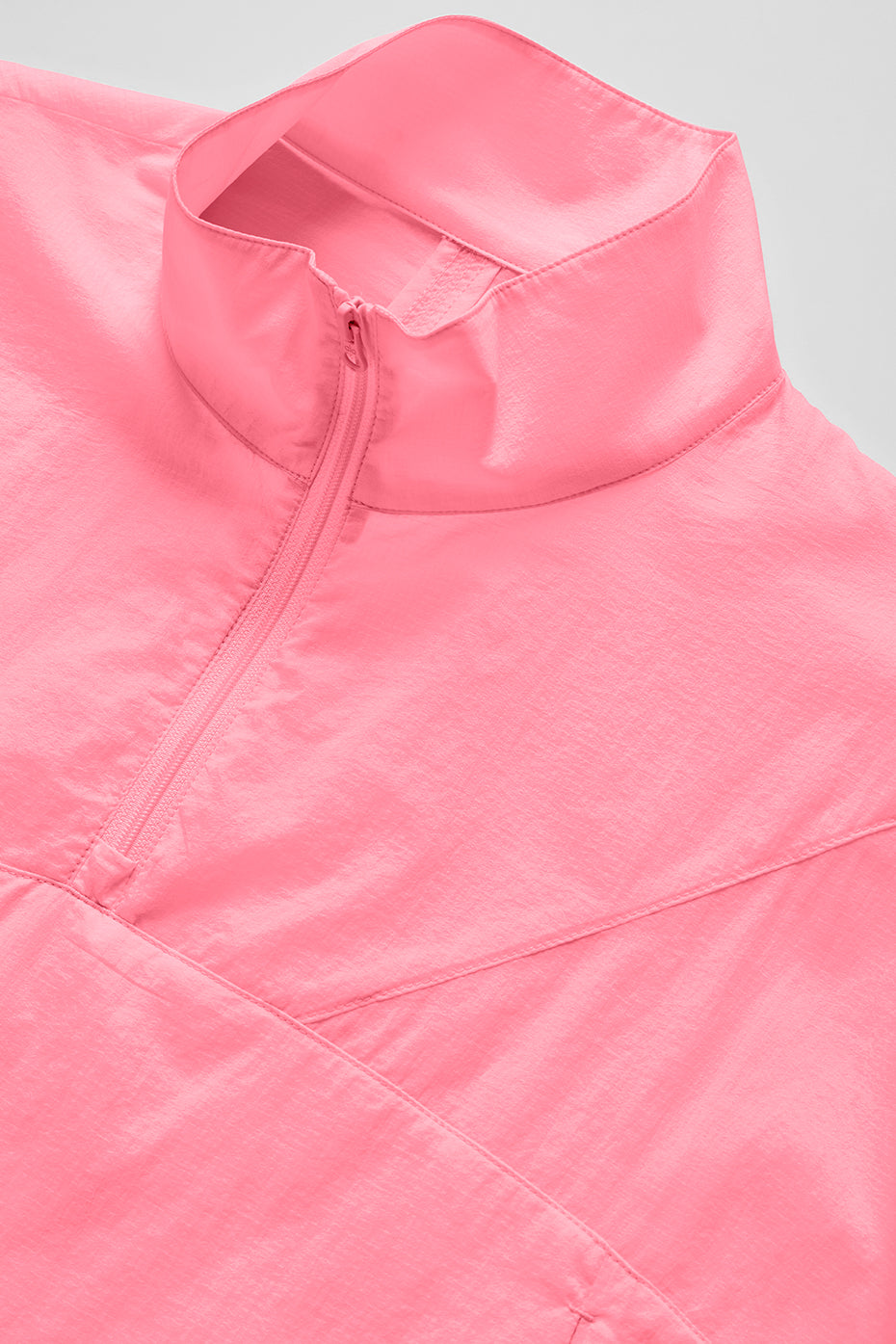 Cropped 1/4 Zip Aerial Pullover - Neon Bubblegum